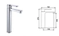 high level basin mixer